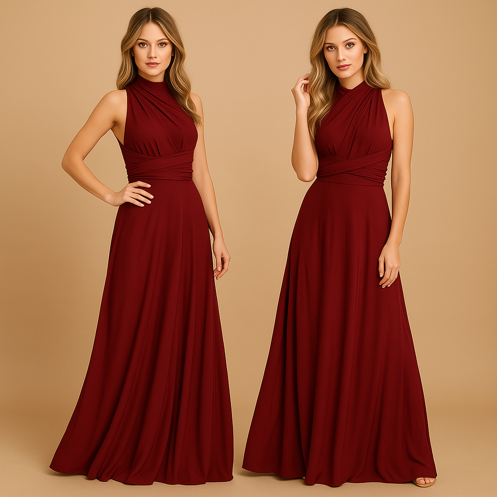 Elegancka Sukienka Kopertowa Damska | Regulowane Długie Paski