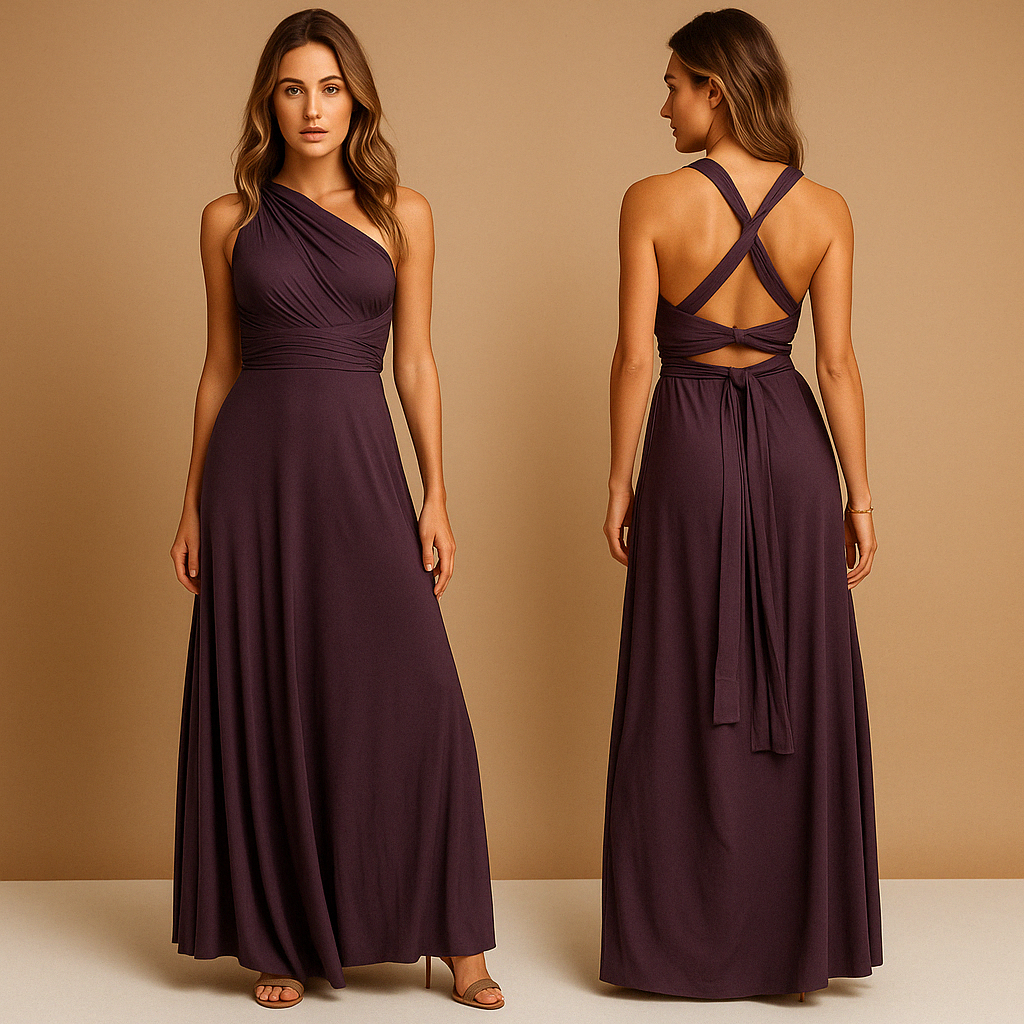 Elegancka Sukienka Kopertowa Damska | Regulowane Długie Paski