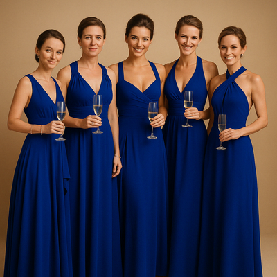 Elegancka Sukienka Kopertowa Damska | Regulowane Długie Paski