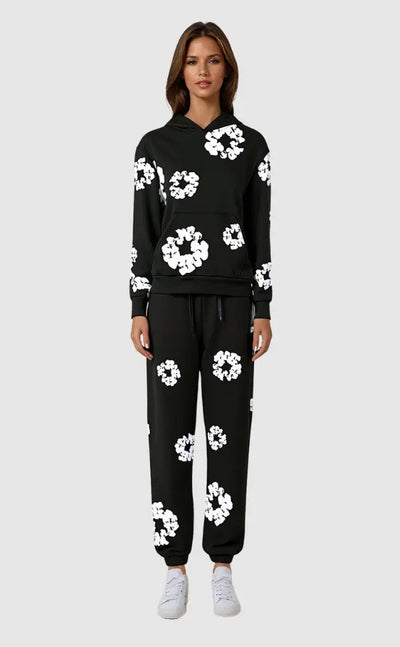 Ciepły Damski Dres | Stylowy Zestaw Bluzy i Spodni
