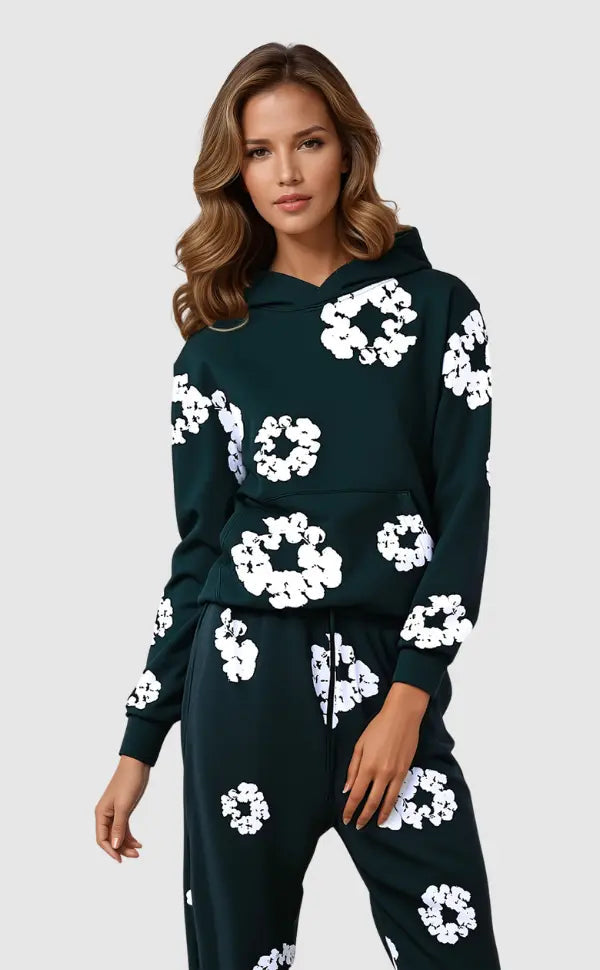 Ciepły Damski Dres | Stylowy Zestaw Bluzy i Spodni