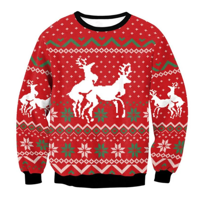 Męski Sweter Świąteczny z Dzianiny | Zimowy Sweter Świąteczny