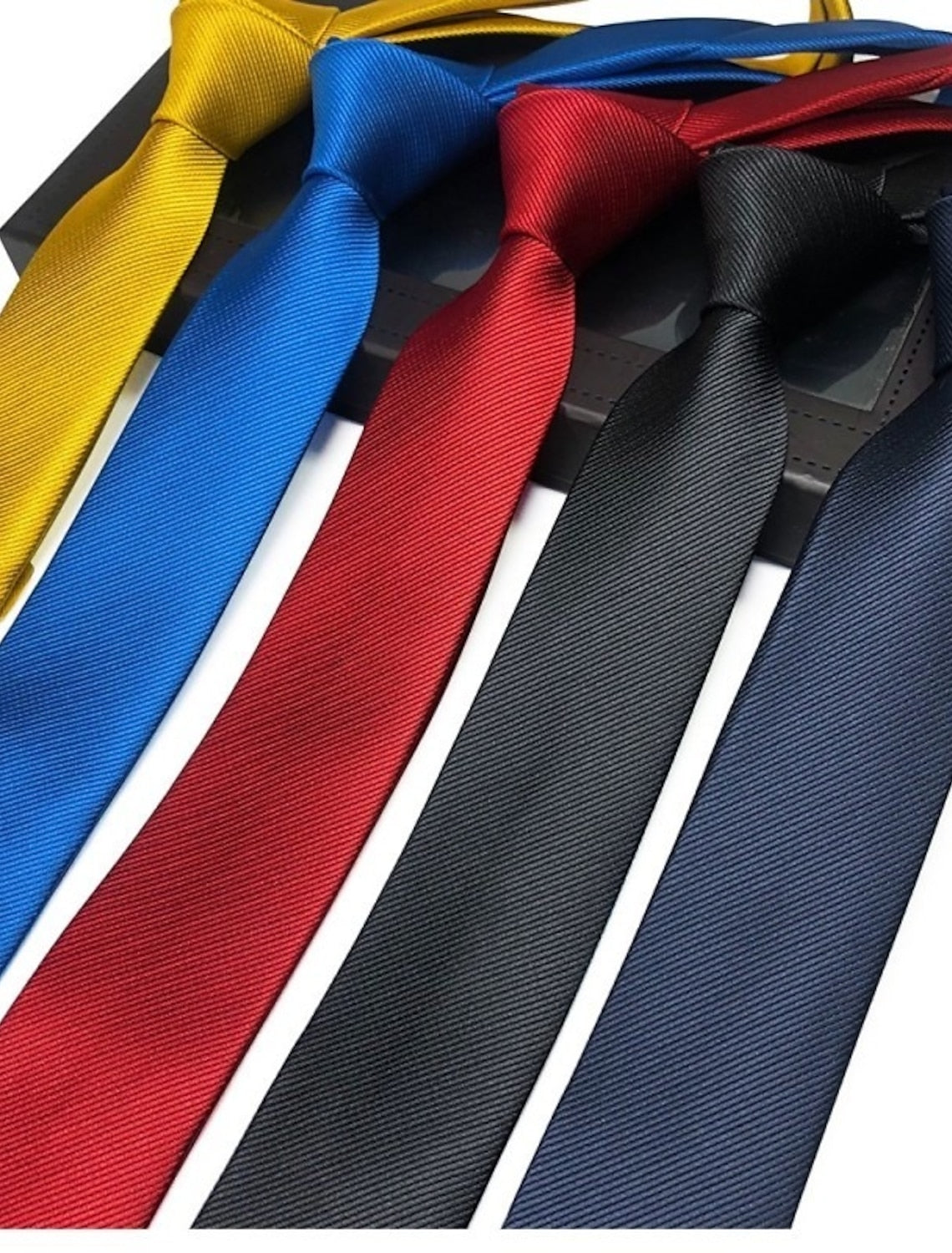 Męski Wąski Krawat Ślubny | Elegancki Formalny Dodatek