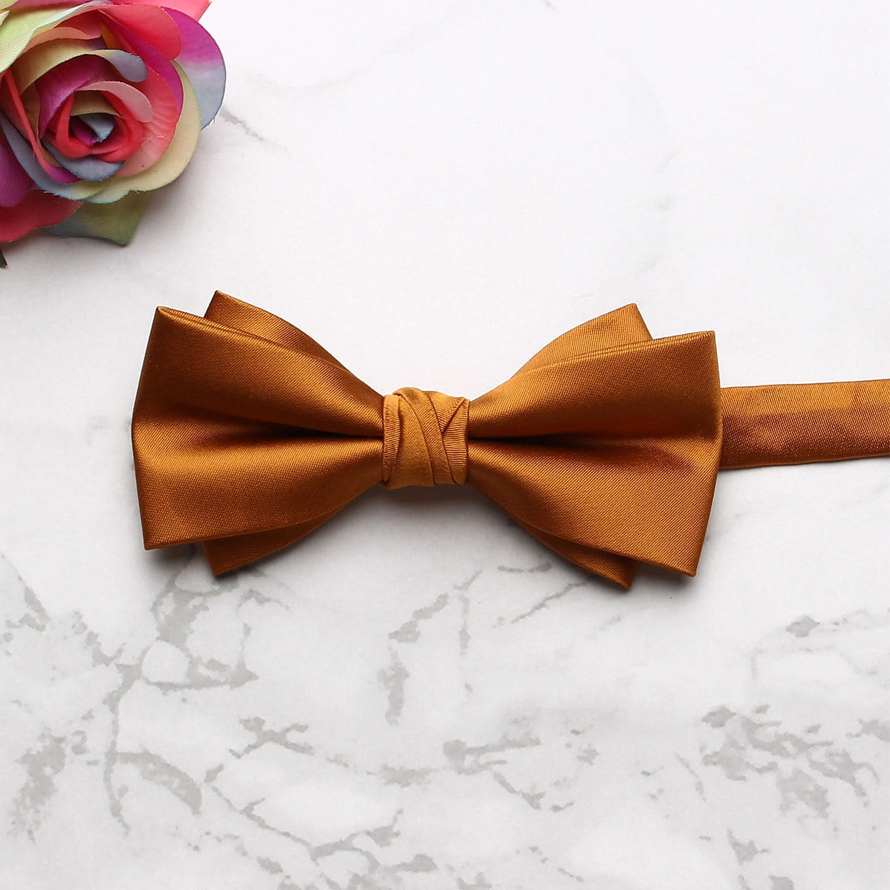 Męska Elegancka Mucha Dwuwarstwowa | Ślub Gość