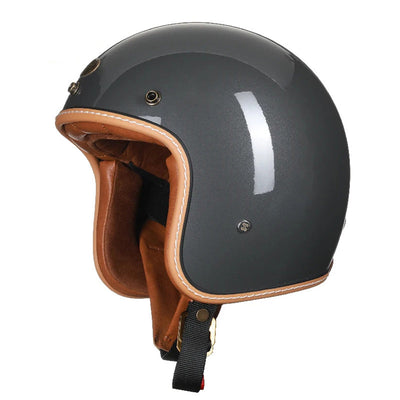 Kask Otwarty Vintage | Retro Kask Motocyklowy dla Kobiet i Mężczyzn