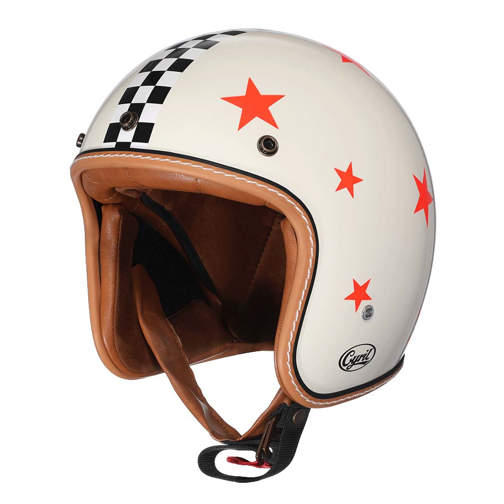 Kask Otwarty Vintage | Retro Kask Motocyklowy dla Kobiet i Mężczyzn