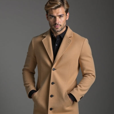 Męski Płaszcz Zimowy Slim Fit | Klasyczny