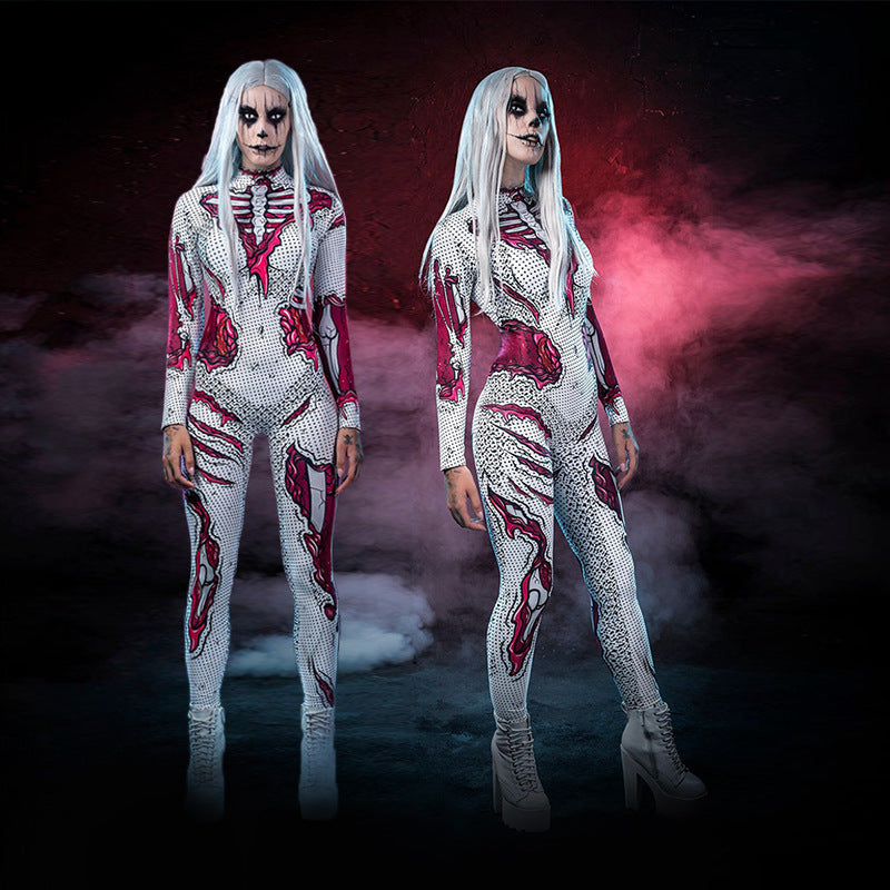 Kostium Halloweenowy Całościowy | Straszny Kombinezon dla Dorosłych