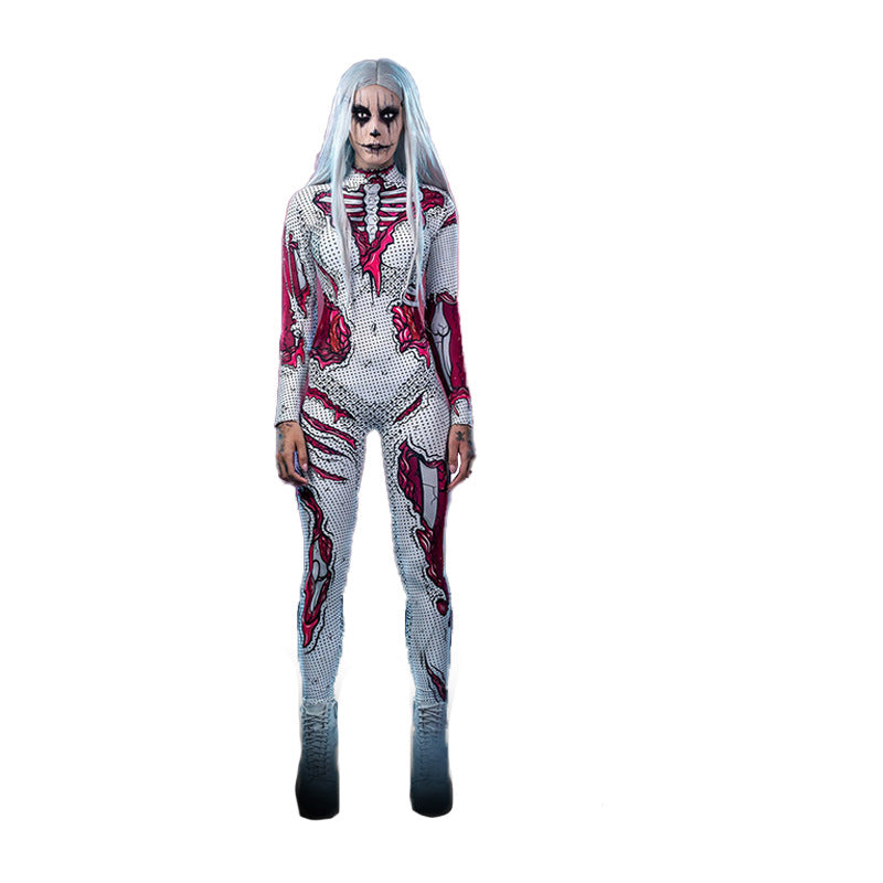 Kostium Halloweenowy Całościowy | Straszny Kombinezon dla Dorosłych