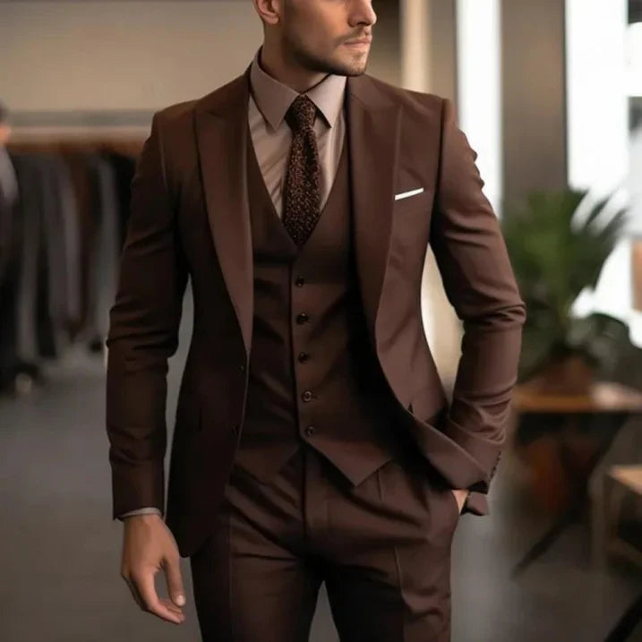 Garnitur Trzyczęściowy Męski | Elegancki Ślubny