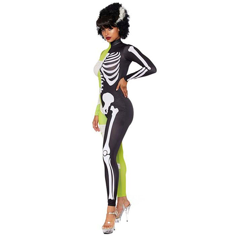 Kostium Halloween Mumia Szkielet | Dwukolorowy Design