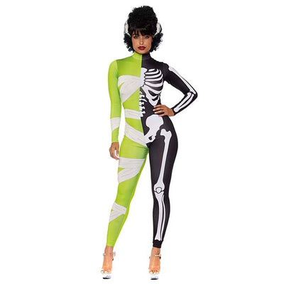 Kostium Halloween Mumia Szkielet | Dwukolorowy Design