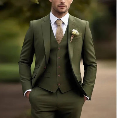 Garnitur Trzyczęściowy Męski | Elegancki Ślubny