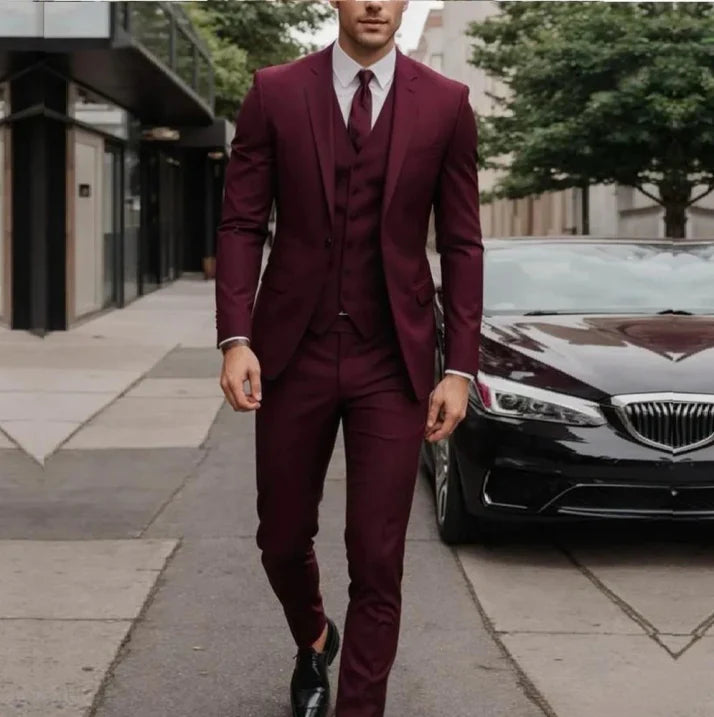 Garnitur Trzyczęściowy Męski | Elegancki Ślubny