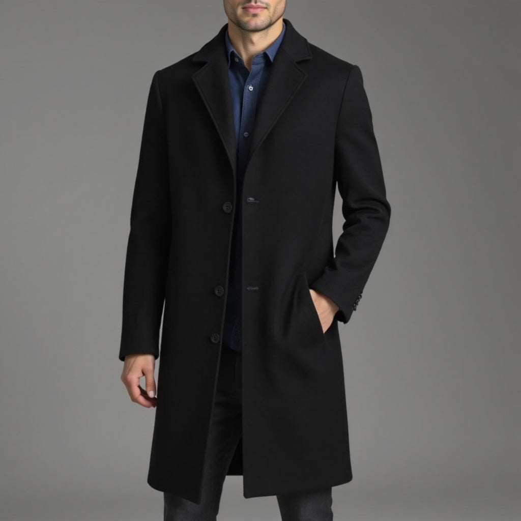 Męski Płaszcz Zimowy Slim Fit | Klasyczny