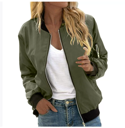 Klasyczna Damska Kurtka Bomber | Modna Kurtka