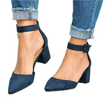 Damskie Sandały Na Słupku | Eleganckie Koronka Pasek