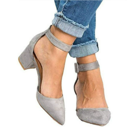 Damskie Sandały Na Słupku | Eleganckie Koronka Pasek