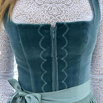 Damska Sukienka Dirndl z Długim Rękawem