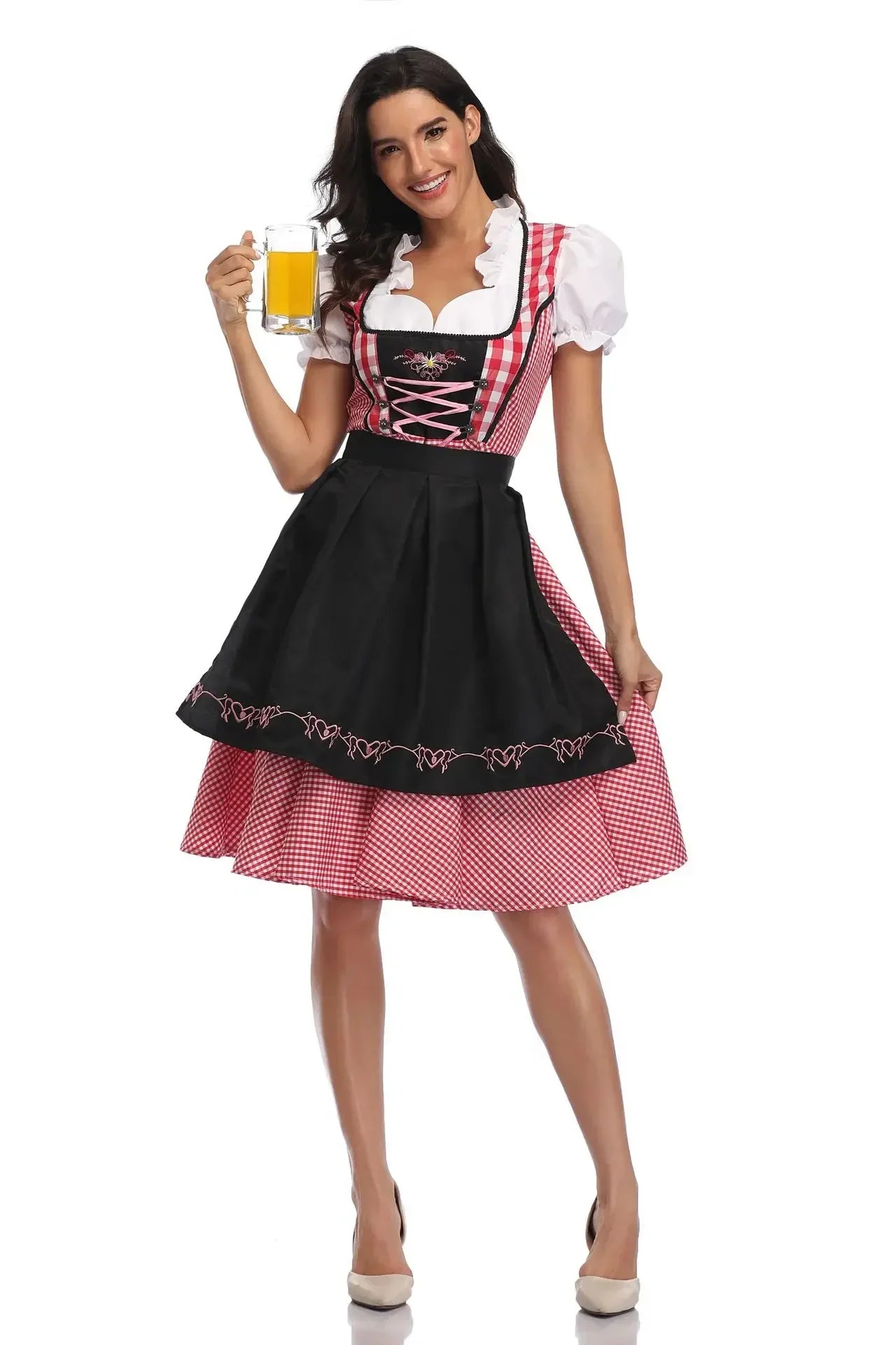 Damski Strój Oktoberfest Dirndl z Fartuszkiem