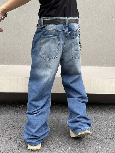 Męskie Jeansy Streetwear Baggy | Luźny Krój