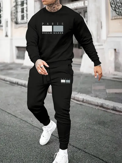 Męski Komplet Dwuczęściowy | Bluza z Długim Rękawem, Spodnie