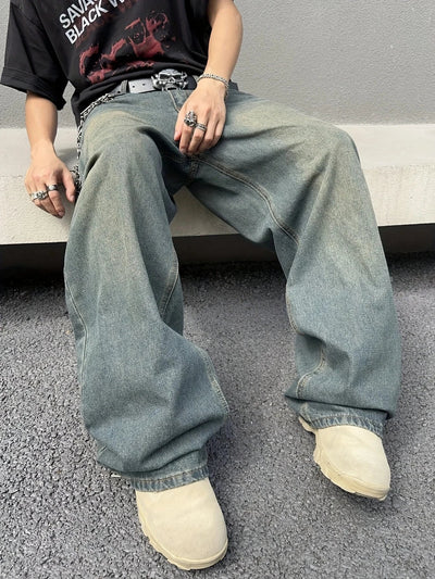 Męskie Jeansy Streetwear Baggy | Luźny Krój