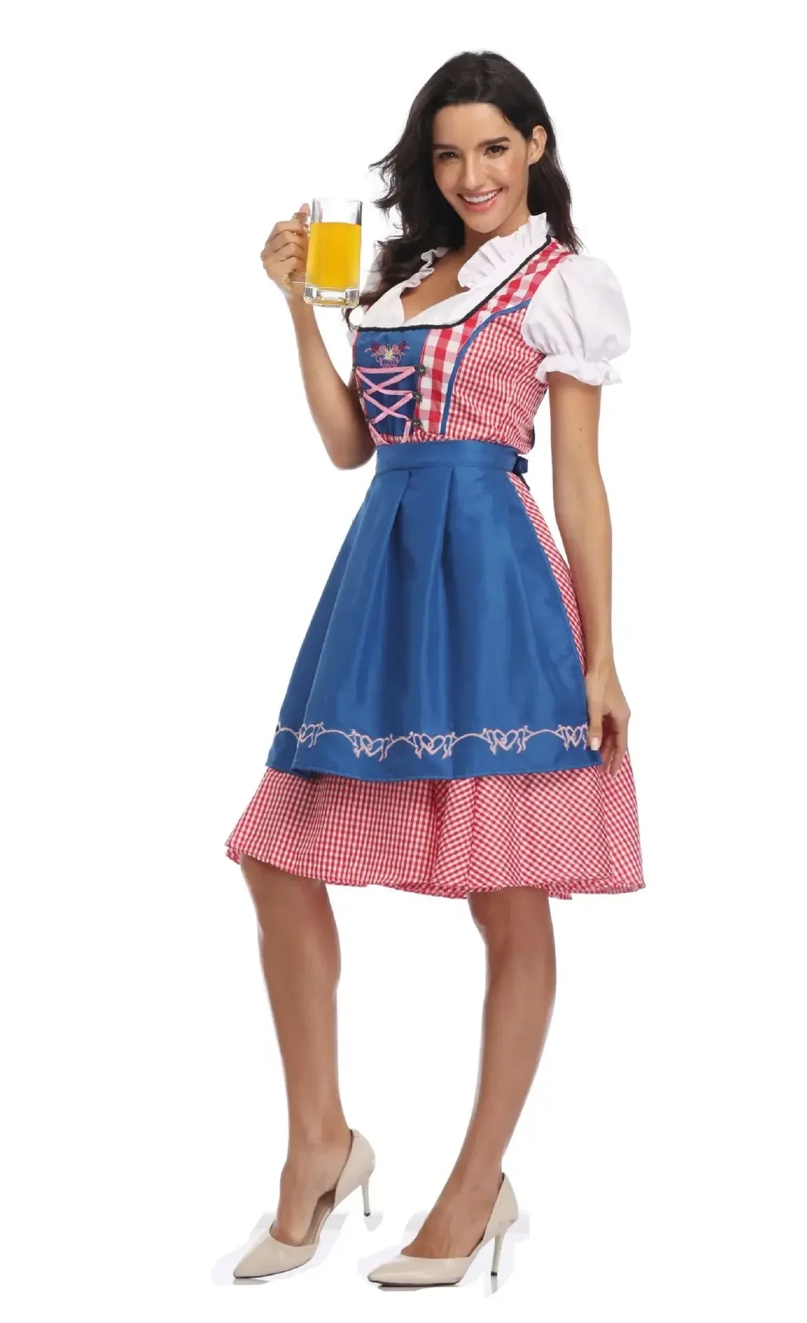 Damski Strój Oktoberfest Dirndl z Fartuszkiem
