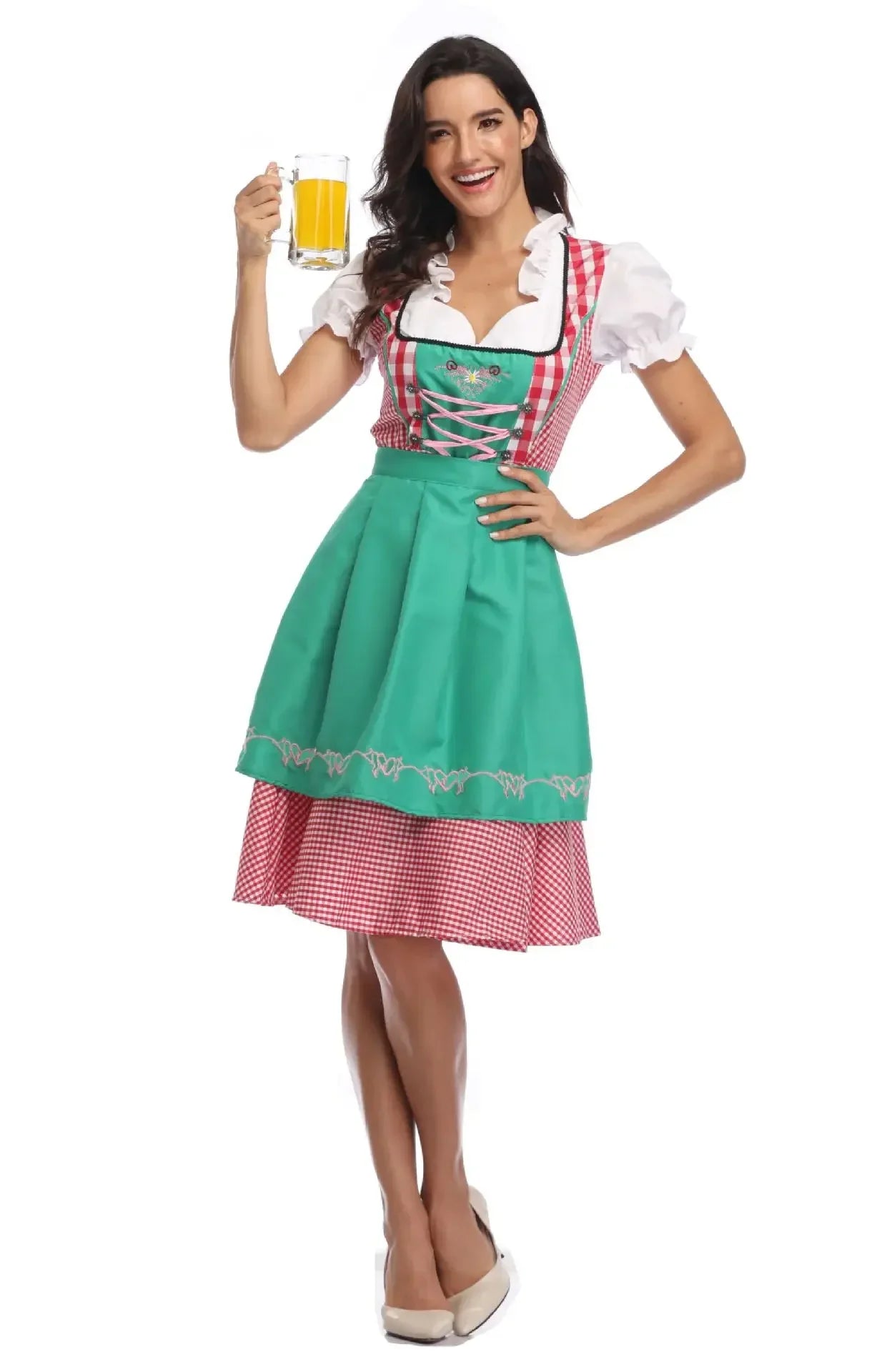 Damski Strój Oktoberfest Dirndl z Fartuszkiem