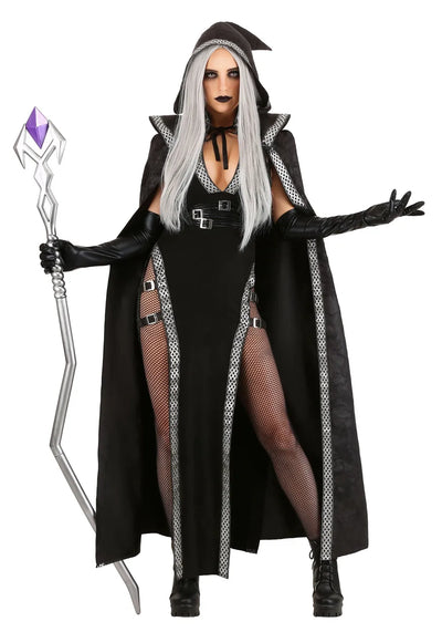 Suknia Wiedźmy | Długa Elegancka Kreacja na Halloween