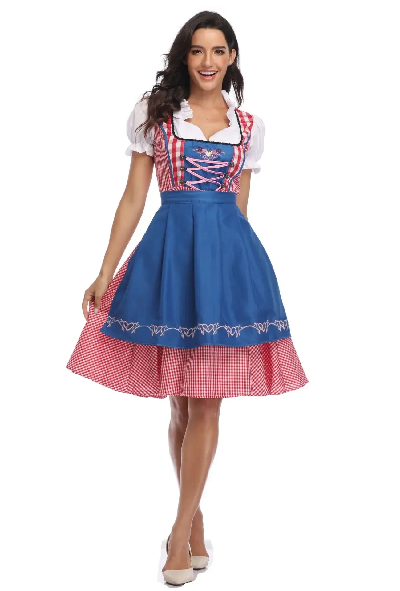 Damski Strój Oktoberfest Dirndl z Fartuszkiem