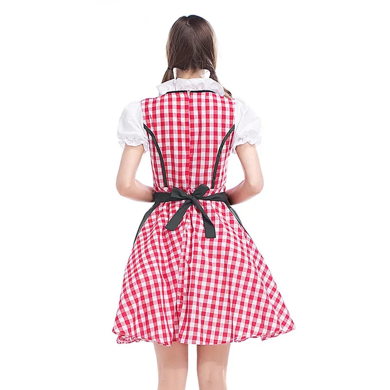 Damski Strój Oktoberfest Dirndl z Fartuszkiem