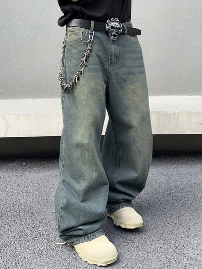 Męskie Jeansy Streetwear Baggy | Luźny Krój