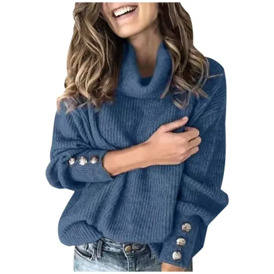 Ciepły Golf Damski | Elegancki Sweter z Długim Rękawem