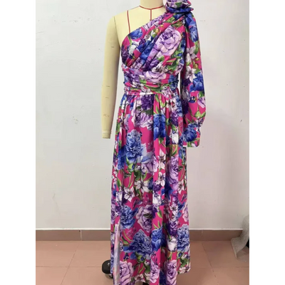 Sukienka Maxi Damska | Elegancki Krój z Rozcięciem