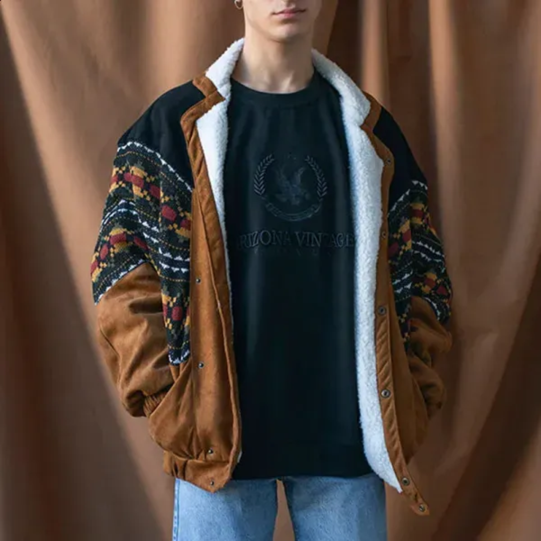 Męska Kurtka Zimowa Vintage | Stylowa i Ciepła