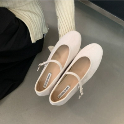 Eleganckie Baleriny Damskie | Buty z Paskiem