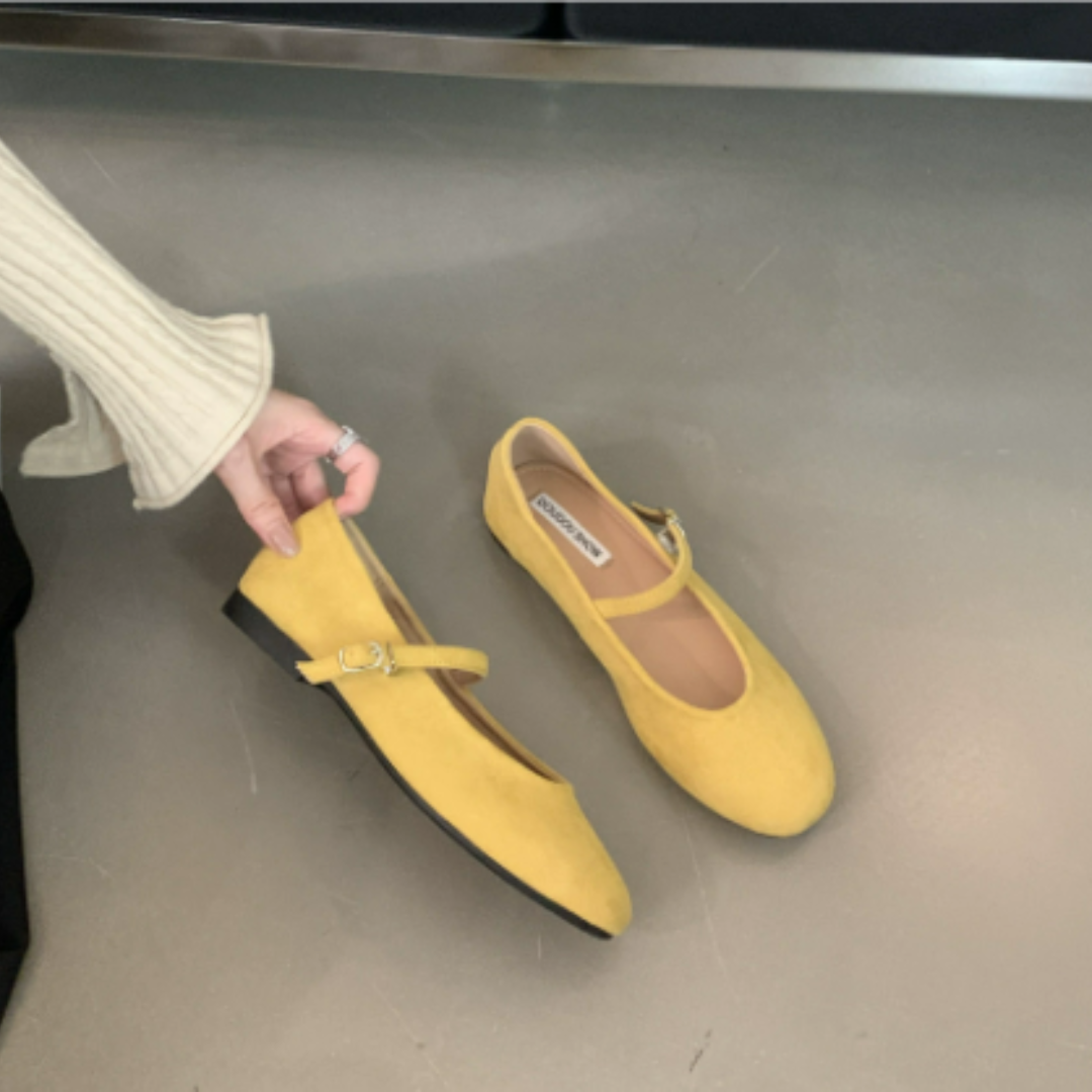 Eleganckie Baleriny Damskie | Buty z Paskiem