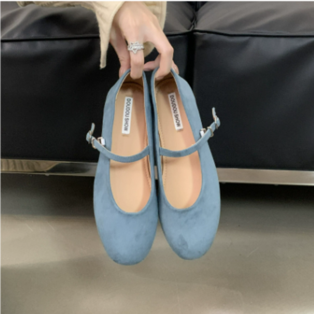 Eleganckie Baleriny Damskie | Buty z Paskiem
