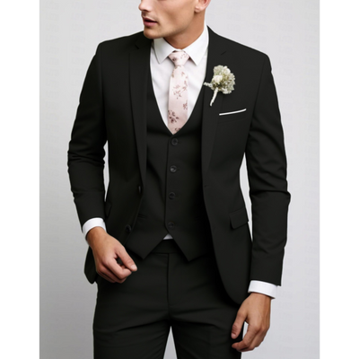 Męski Garnitur 3-Częściowy na Wesele | Elegancki Slim Fit