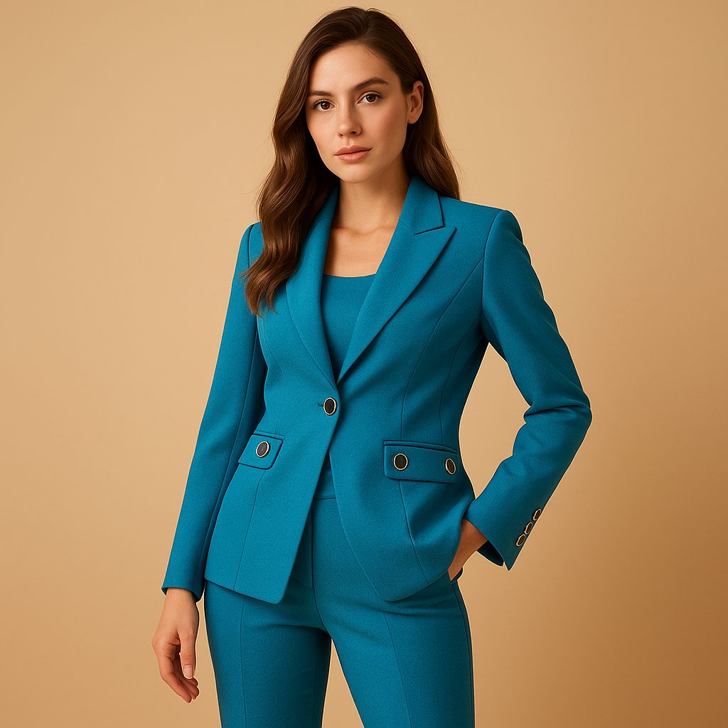 Kobiecy Garnitur z Marynarką i Spodniami | Elegancki Zestaw