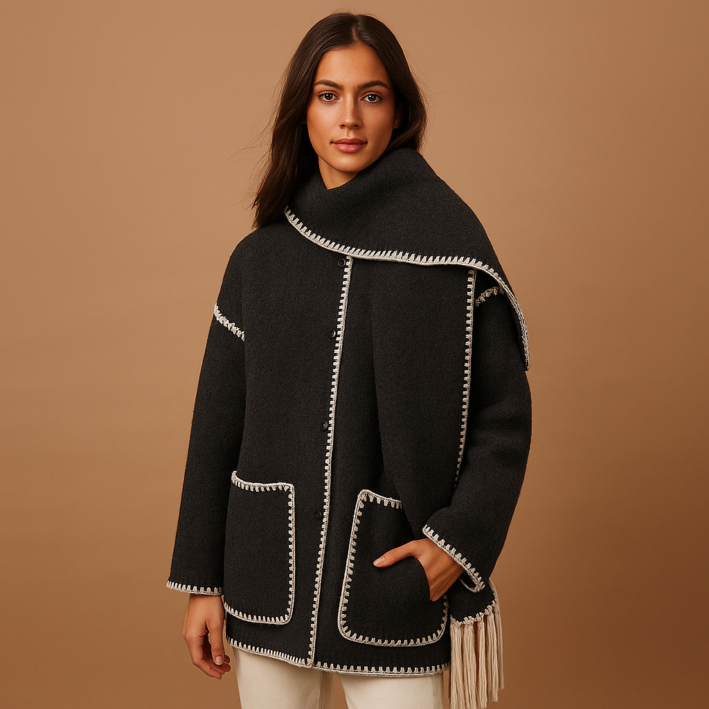 Płaszcz Damski | Elegancki Dopasowany Styl Zimowy