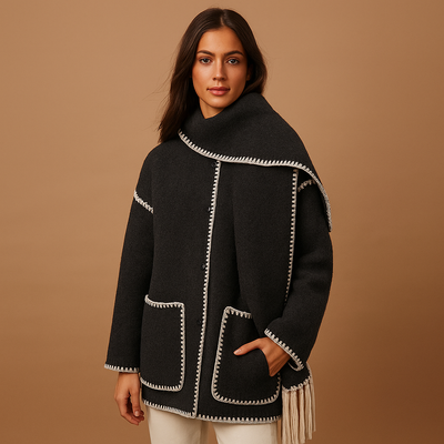 Płaszcz Damski | Elegancki Dopasowany Styl Zimowy