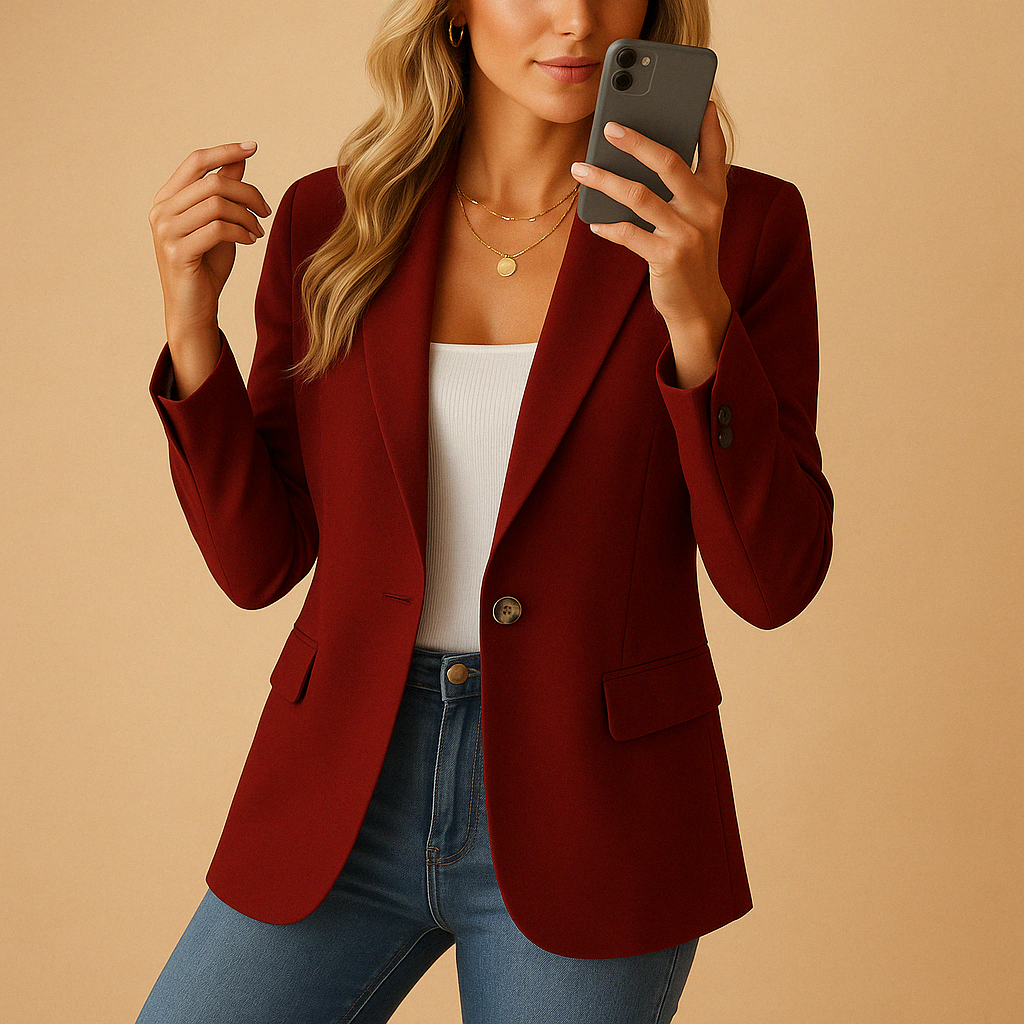 Damska Marynarka Taliowana | Elegancka Marynarka Klasyczna