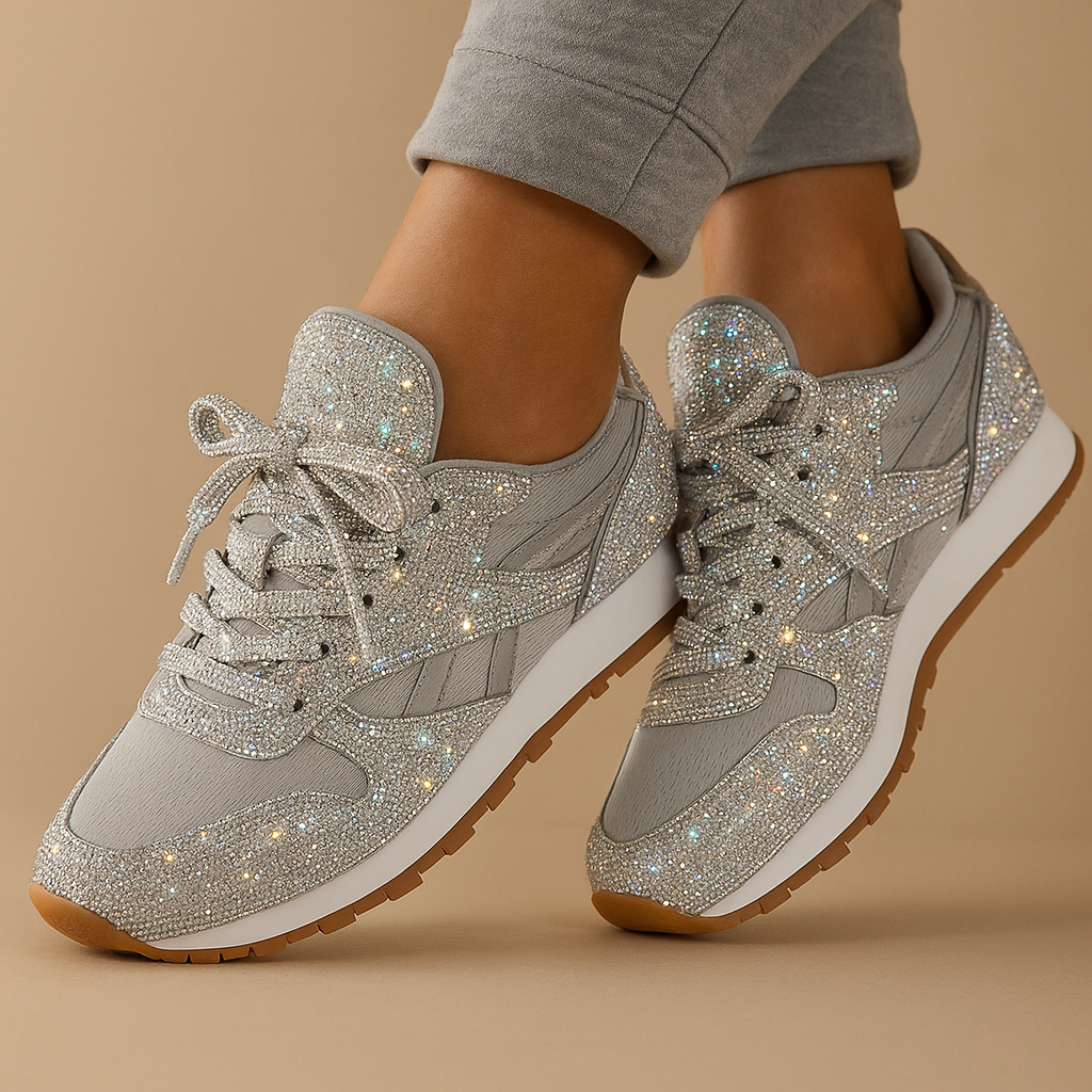 Damskie Błyszczące Sneakersy z Cekinami | Stylowe Buty z Połyskiem