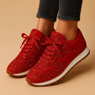 Damskie Błyszczące Sneakersy z Cekinami | Stylowe Buty z Połyskiem