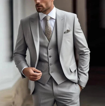 Garnitur Trzyczęściowy Męski | Elegancki Ślubny