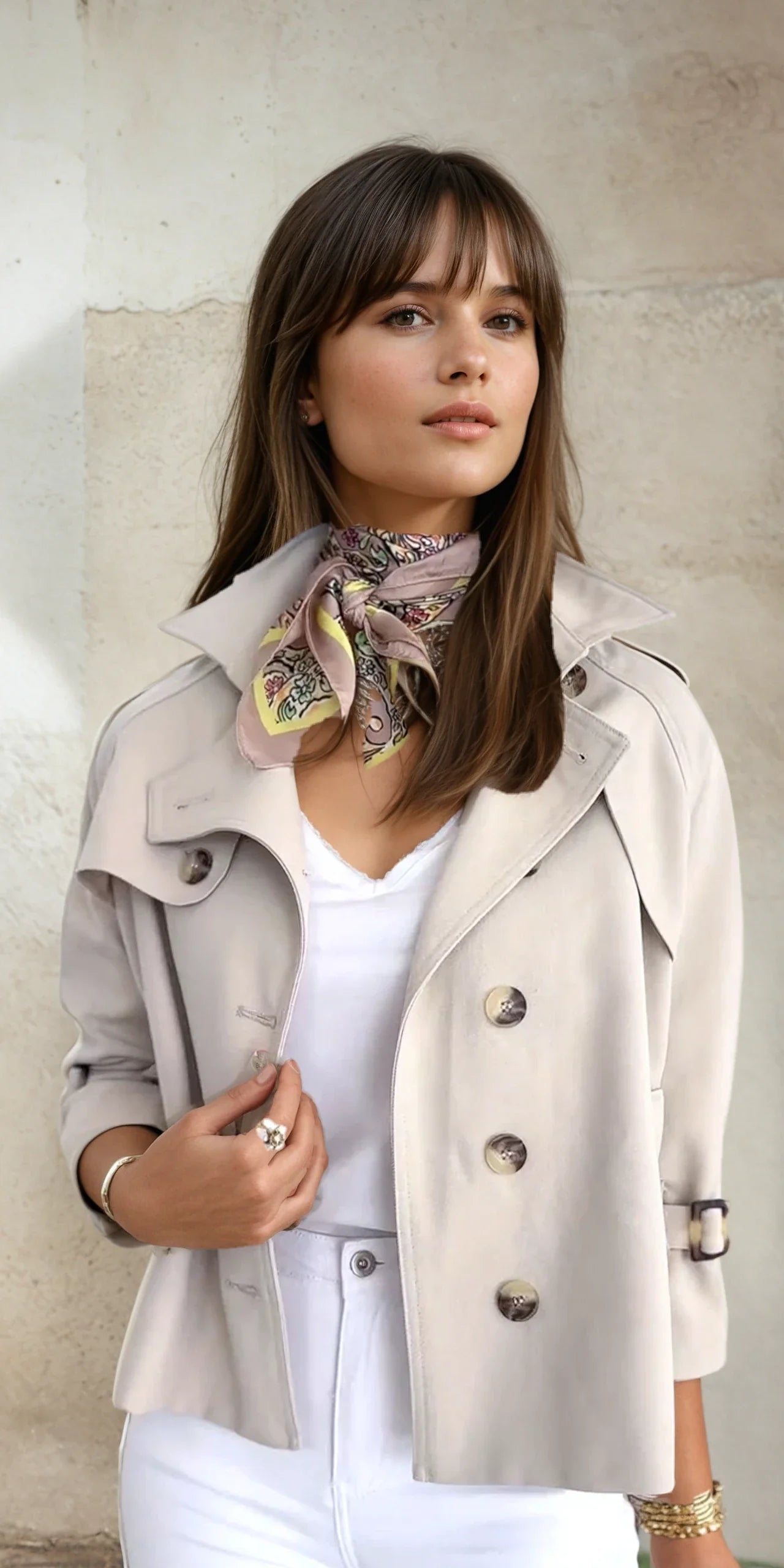 Damski Trencz | Krótki Klasyczny Krój