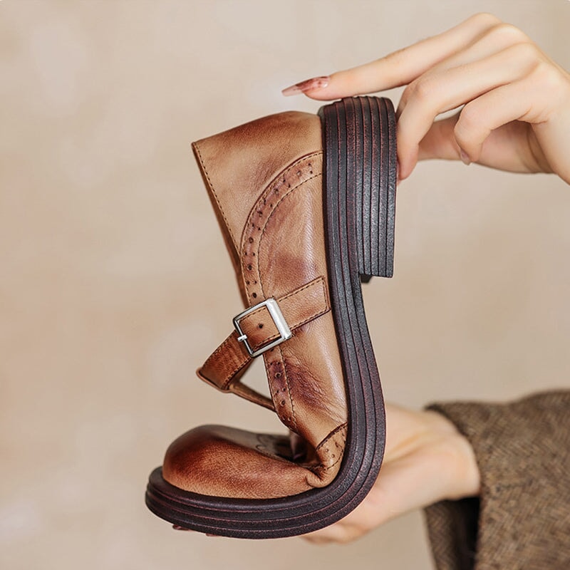 Eleganckie Buty Mary Jane Damskie | Klasyczne Z Paskiem