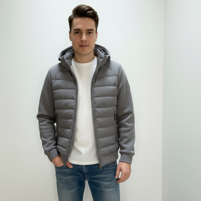 Męska Pikowana Kurtka | Lekka Dopasowana Bluza